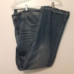 TK AXEL Slim Boot Adult Mens 38x30 Distressed Blue Jeans Denim